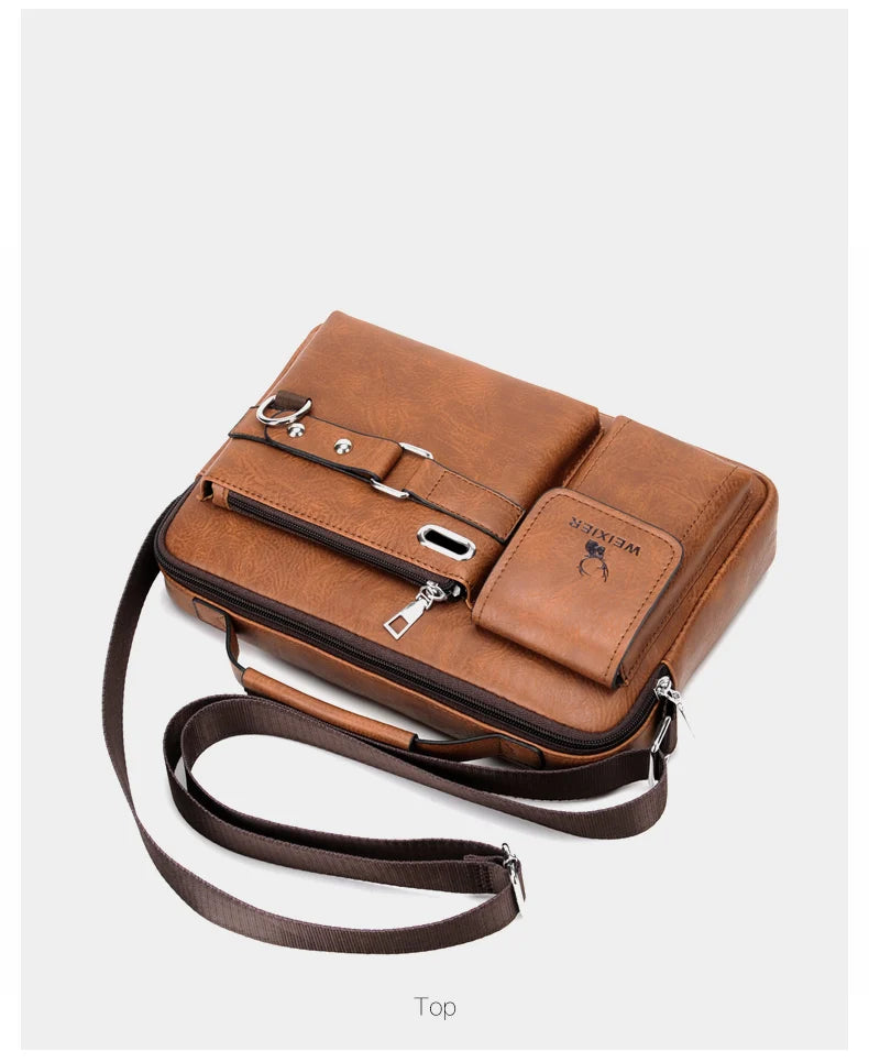 Men's PU Leather Messenger Bag