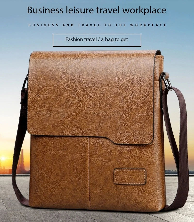 New PU Leather Men's Messenger Bag