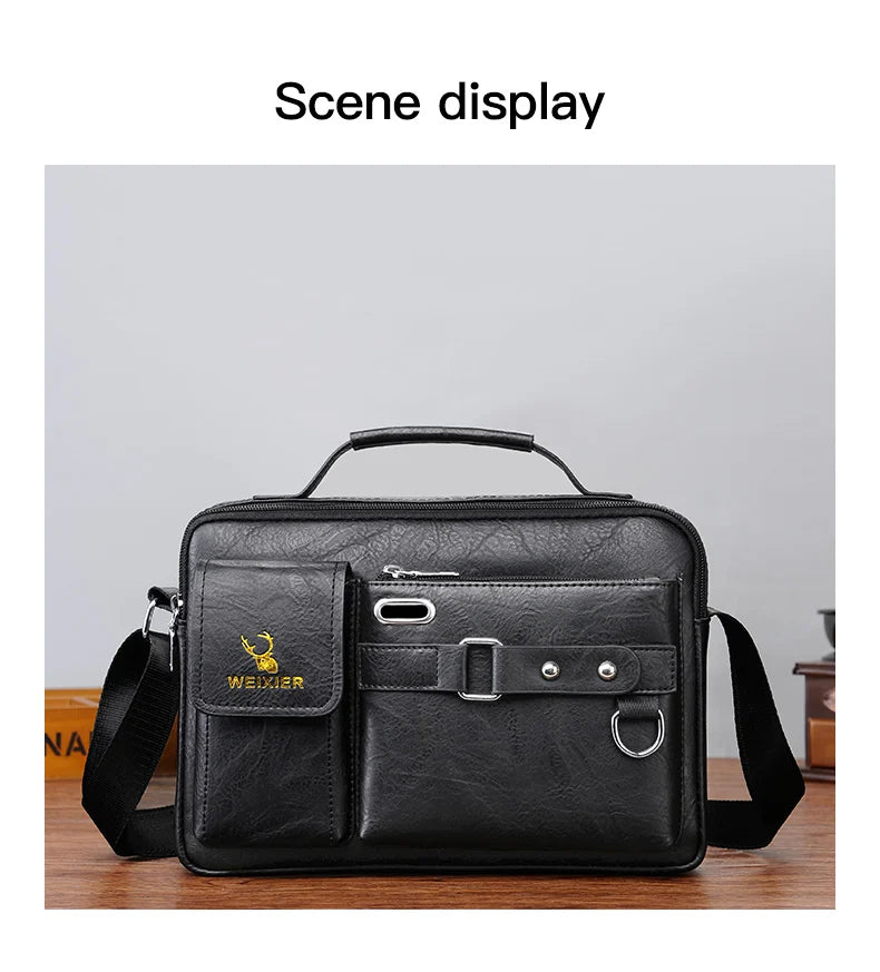 Men's PU Leather Messenger Bag