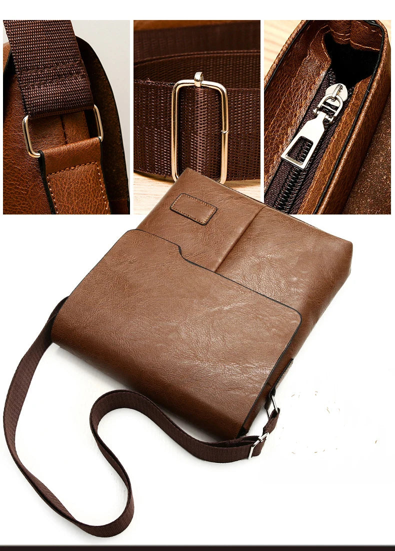 Luxury Brand Vintage PU Leather Messenger Bag