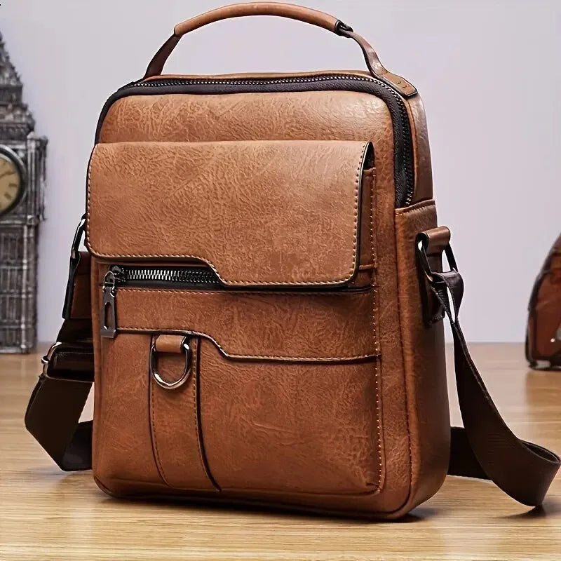 Men's PU Leather Crossbody Bag