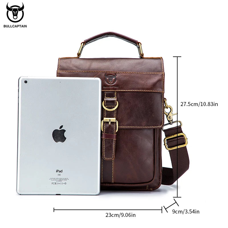 BULLCAPTAIN Retro Leather Shoulder Bag