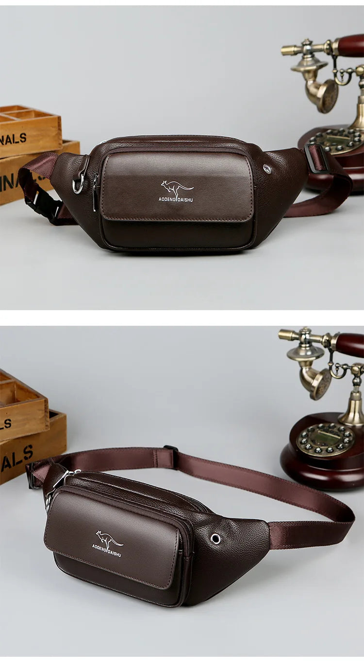 Luxury Brand Leather Waist Bag