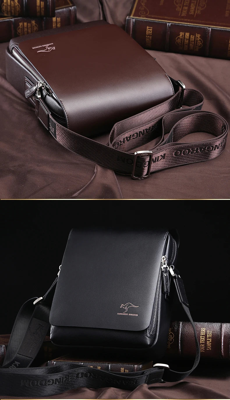 Luxury Vintage Leather Messenger Bag