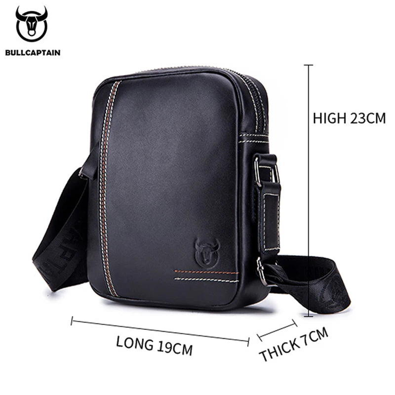 BULLCAPTAIN Genuine Leather Crossbody Bag