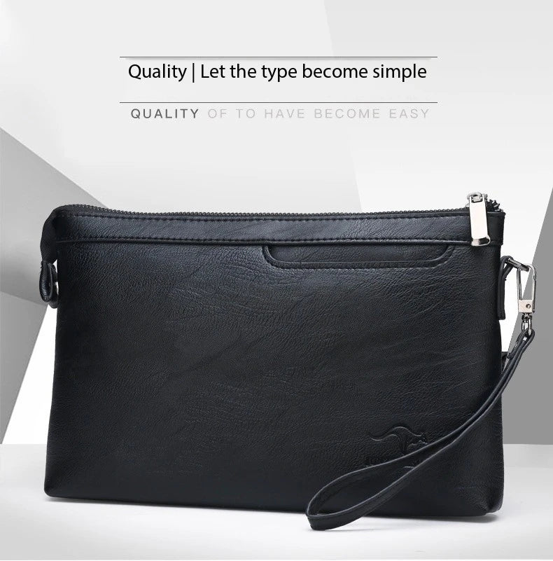 PU Leather Business Clutch Wallet