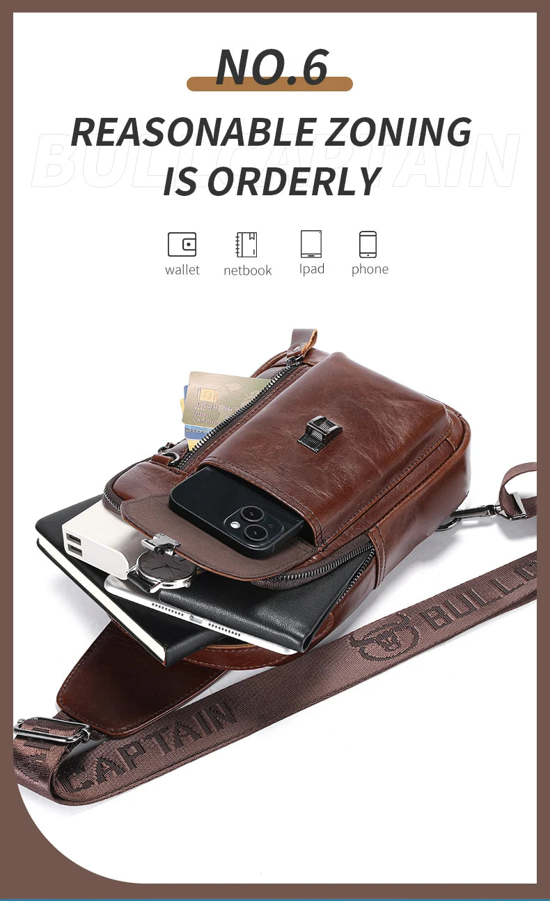 BULLCAPTAIN Anti-Theft Sling Chest Bag
