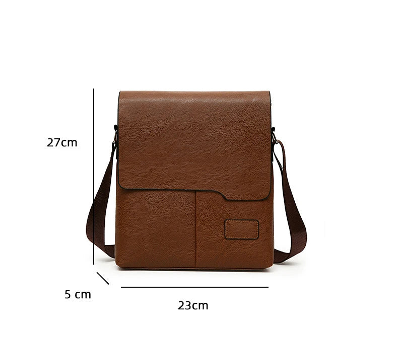Luxury Brand Vintage PU Leather Messenger Bag