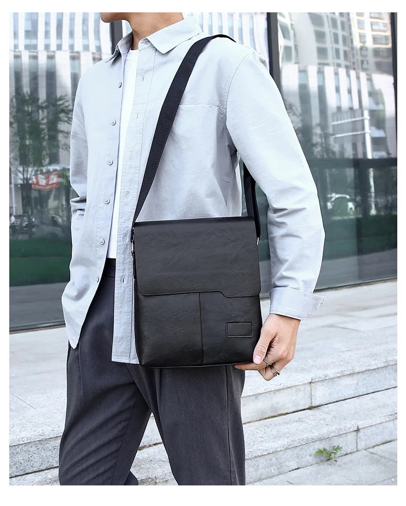 Luxury Brand Vintage PU Leather Messenger Bag