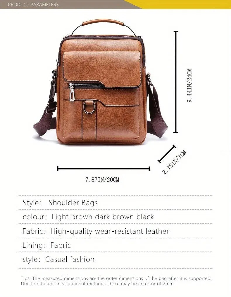 Men's PU Leather Crossbody Bag