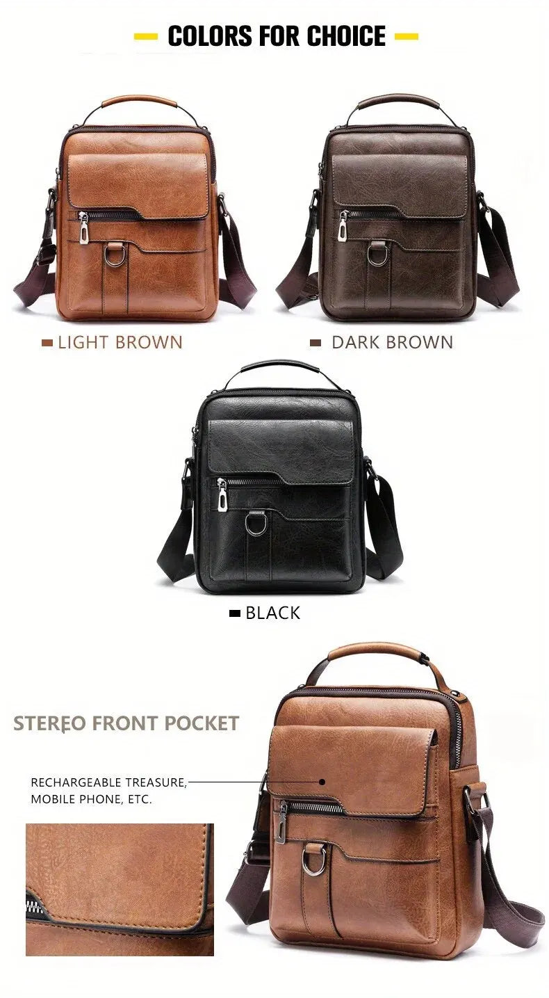 Men's PU Leather Crossbody Bag