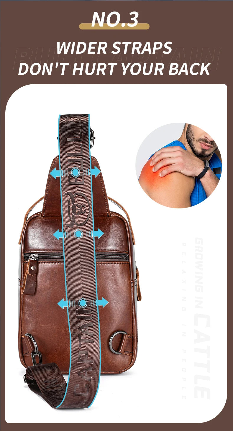 BULLCAPTAIN Anti-Theft Sling Chest Bag