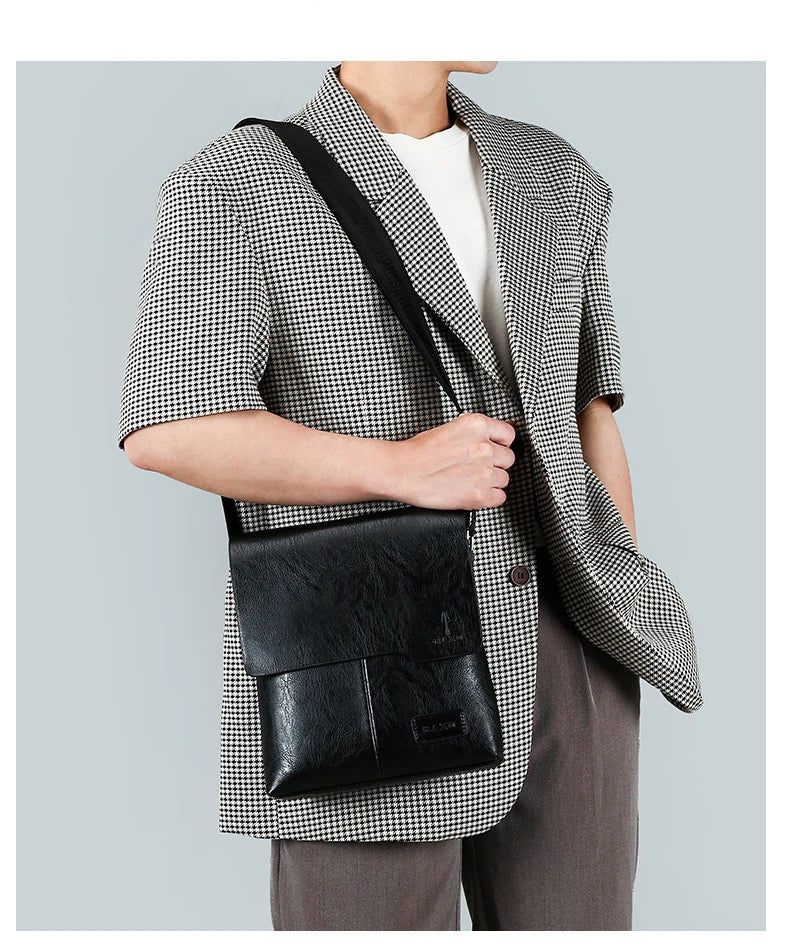 Luxury Brand Vintage Leather Messenger Bag