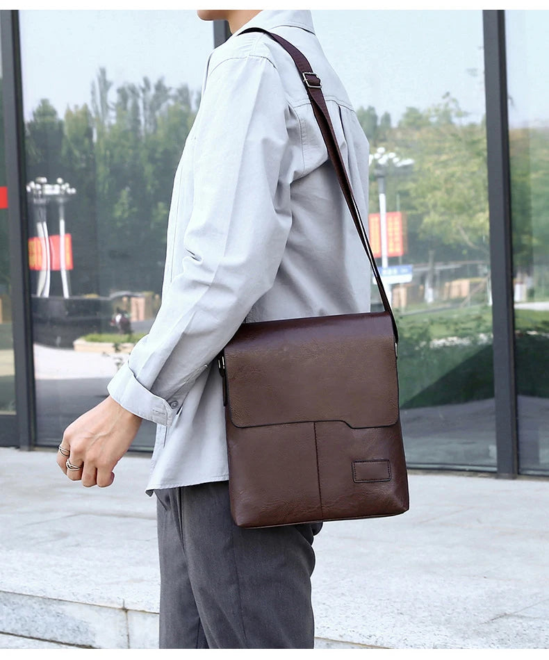 Luxury Brand Vintage PU Leather Messenger Bag