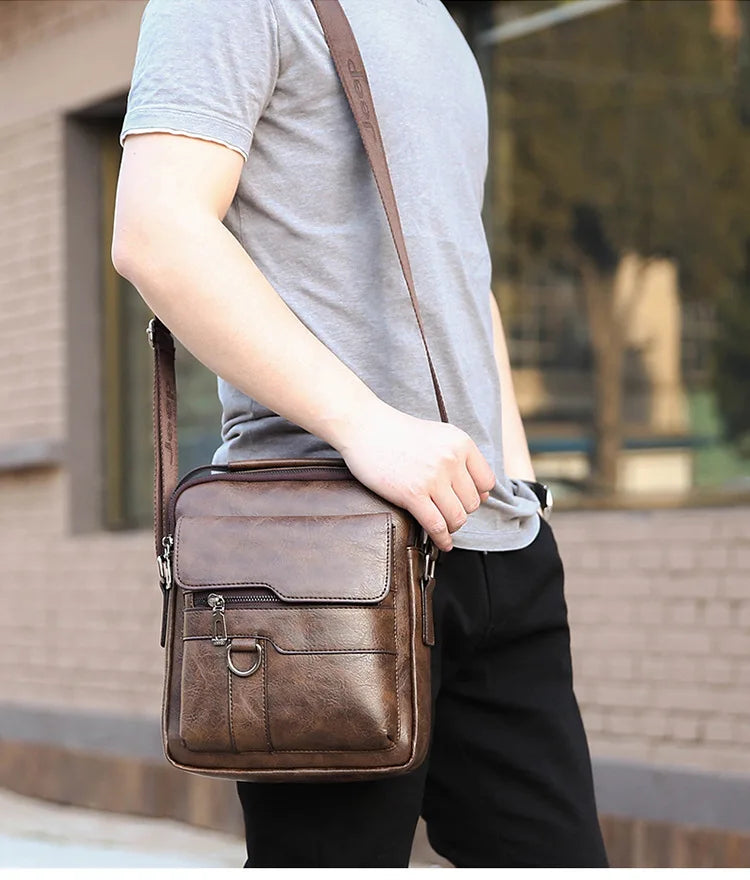 Men's PU Leather Crossbody Bag
