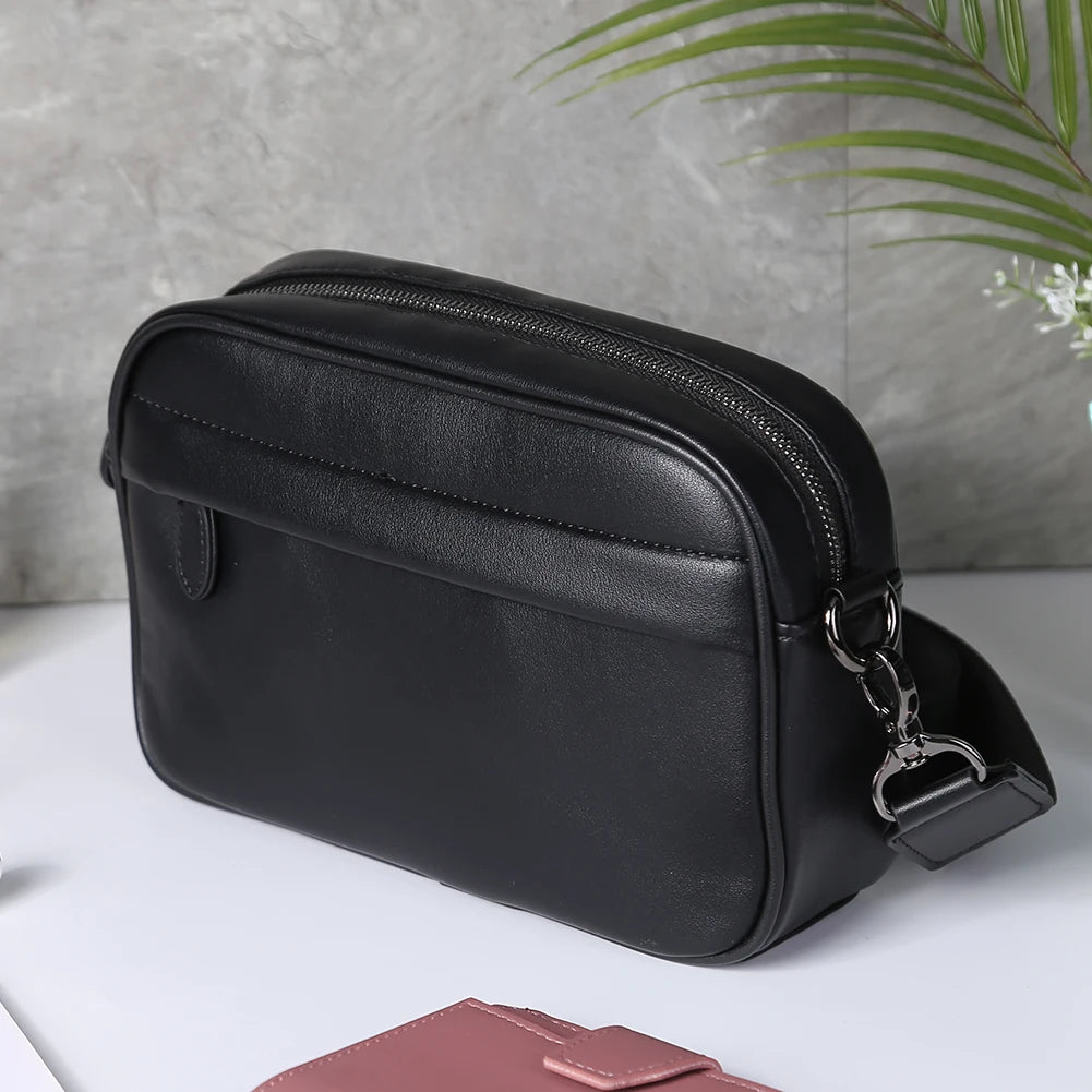 PU Leather Square Plaid Crossbody Bag