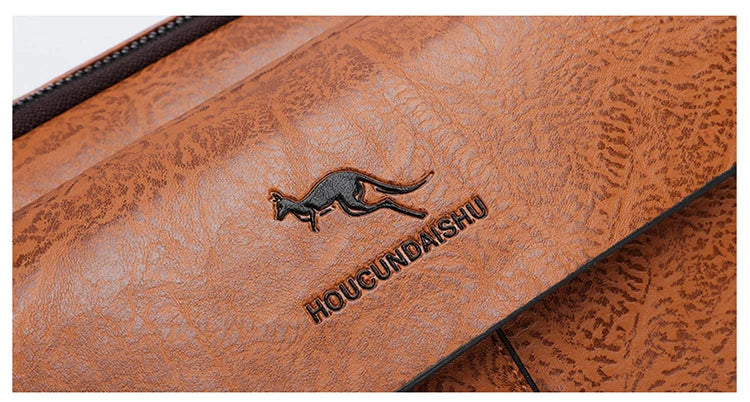 Luxury Brand Men's PU Leather Crossbody Bag