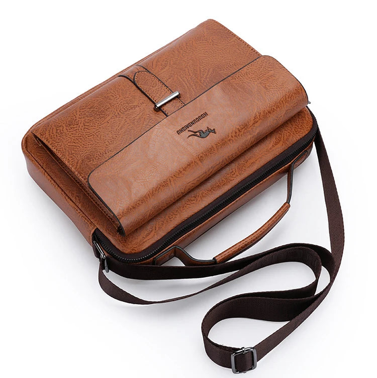 Luxury Brand Men's PU Leather Crossbody Bag