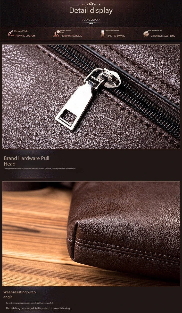 New PU Leather Men's Messenger Bag