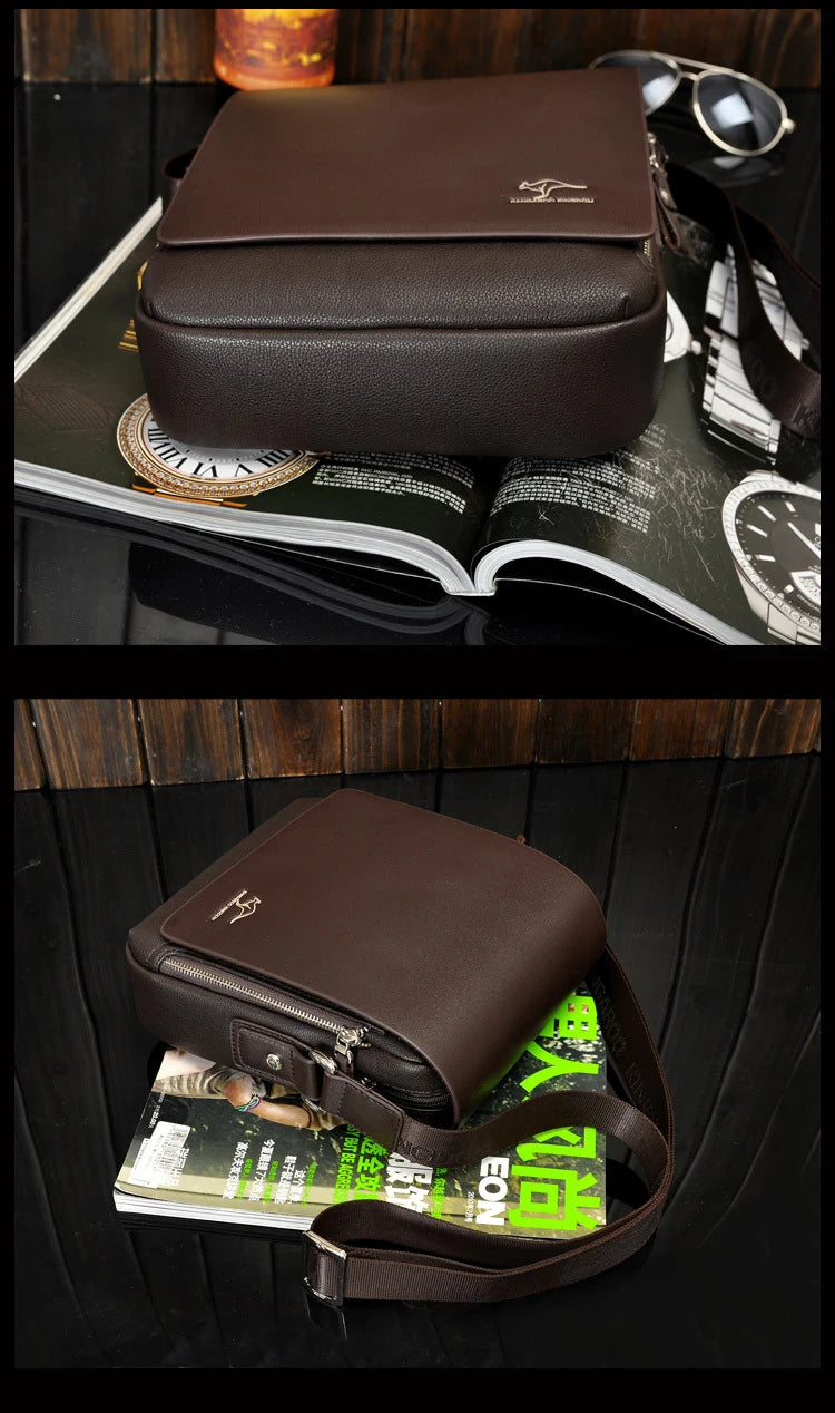 Luxury Vintage Leather Messenger Bag