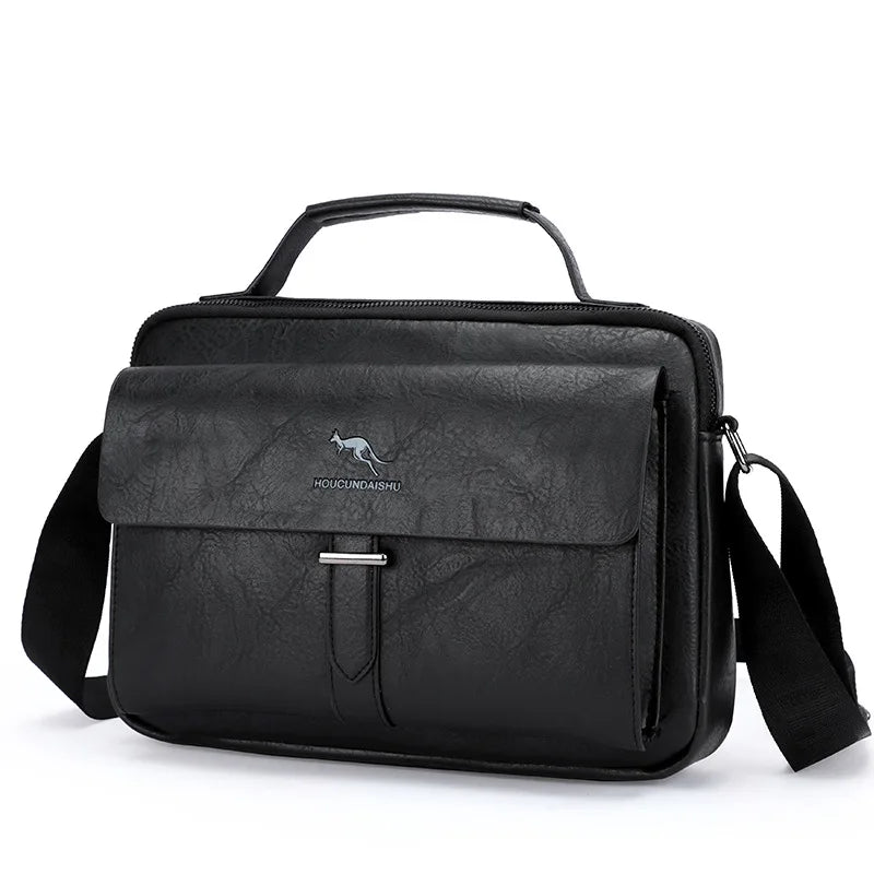 Luxury Brand Men's PU Leather Crossbody Bag
