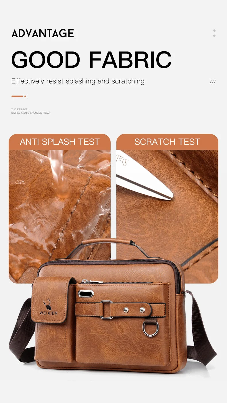 Men's PU Leather Messenger Bag