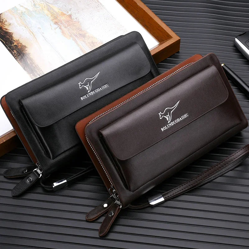 KANGAROO Brand Leather Clutch Wallet