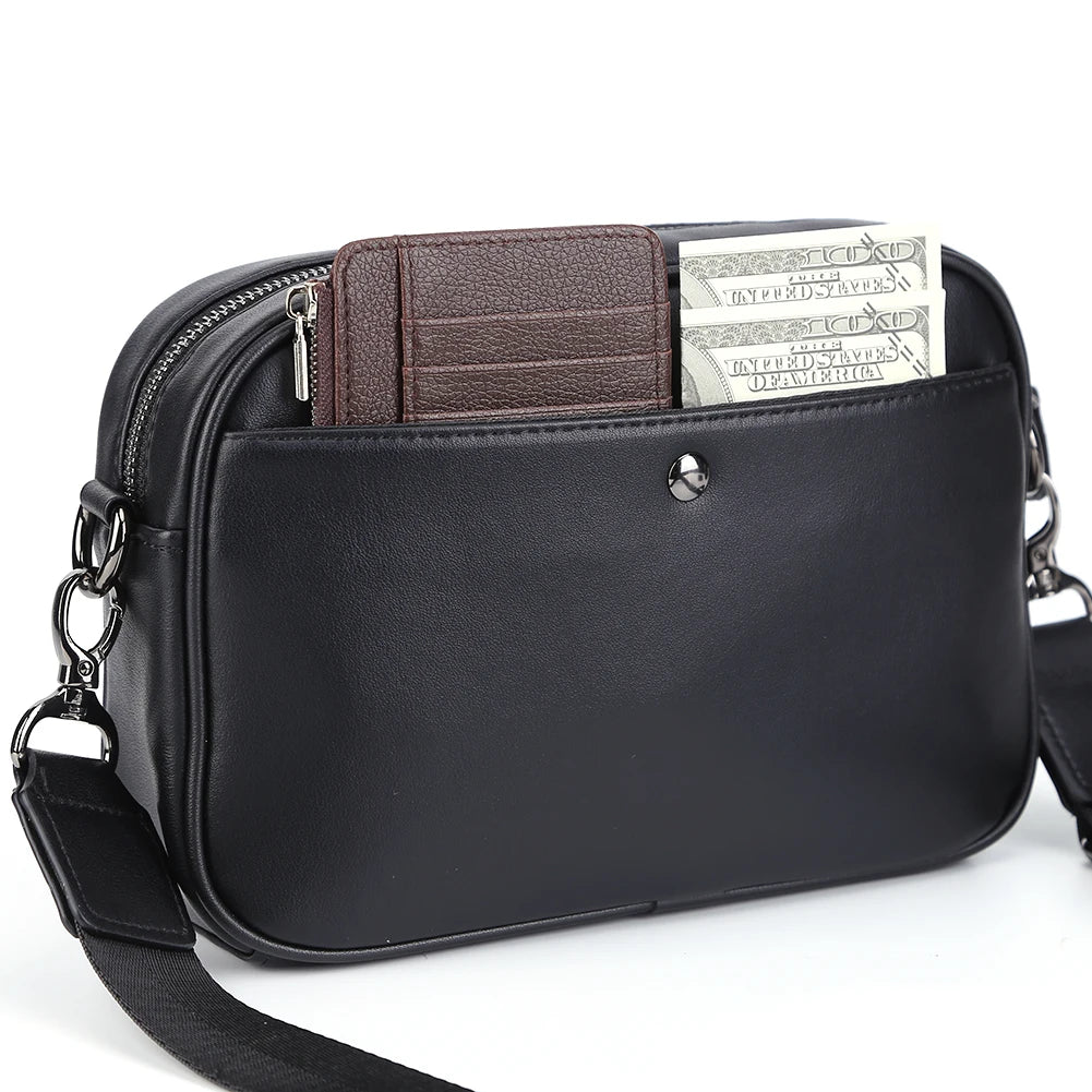 PU Leather Square Plaid Crossbody Bag