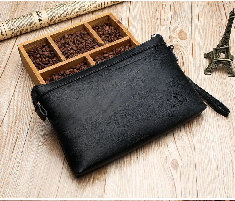 PU Leather Business Clutch Wallet