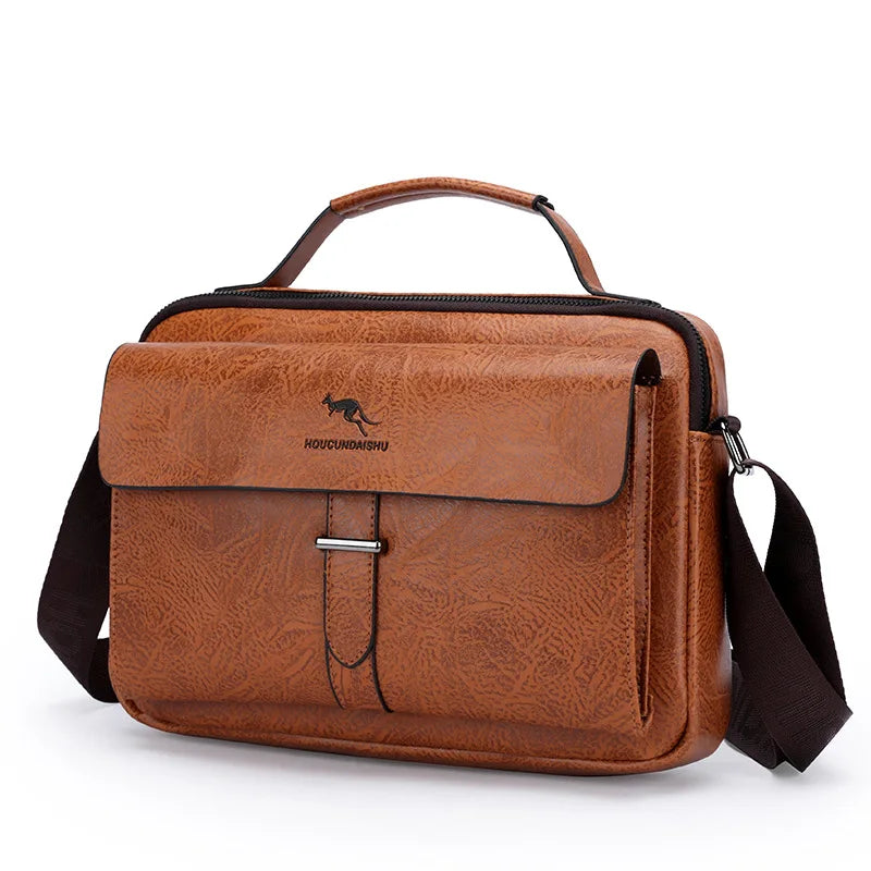 Luxury Brand Men's PU Leather Crossbody Bag