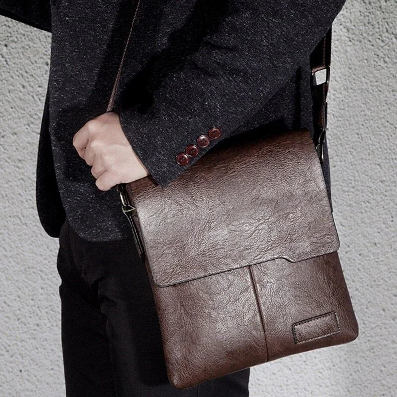 New PU Leather Men's Messenger Bag