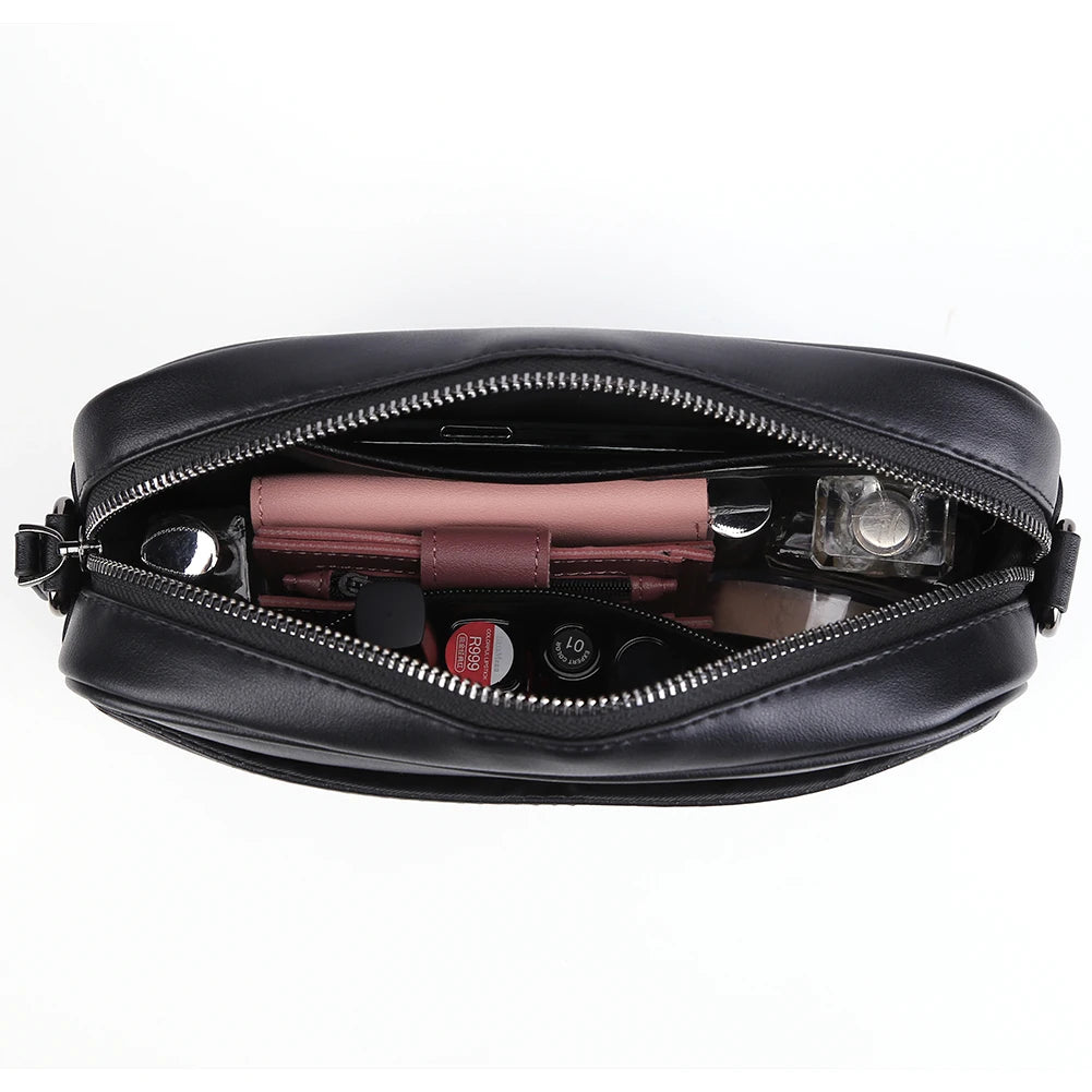 PU Leather Square Plaid Crossbody Bag