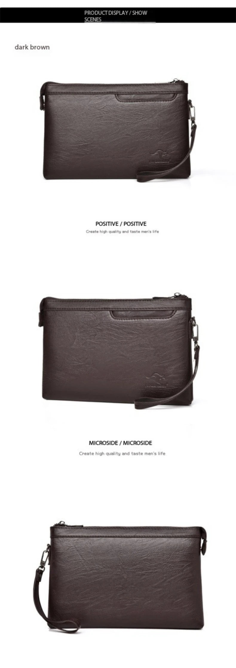 PU Leather Business Clutch Wallet