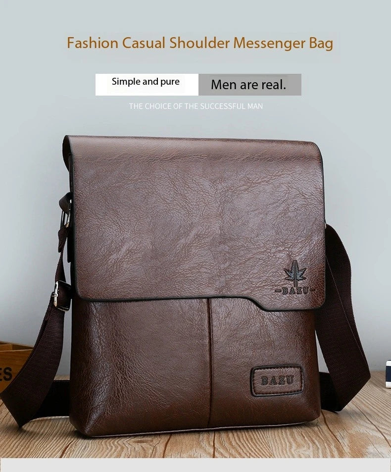 Luxury Brand Vintage Leather Messenger Bag