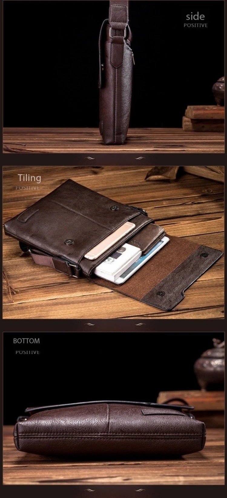 New PU Leather Men's Messenger Bag