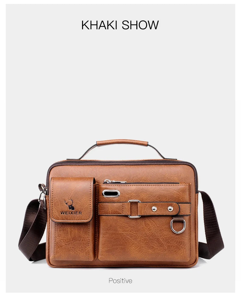 Men's PU Leather Messenger Bag