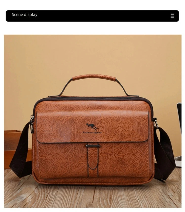 Luxury Brand Men's PU Leather Crossbody Bag
