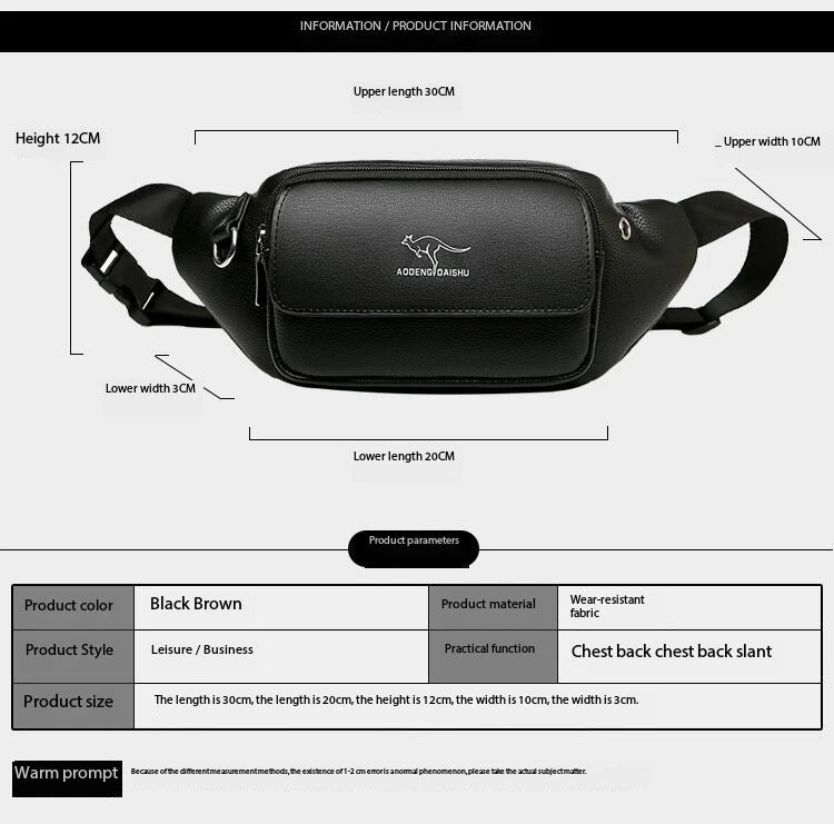 Luxury Brand Leather Waist Bag