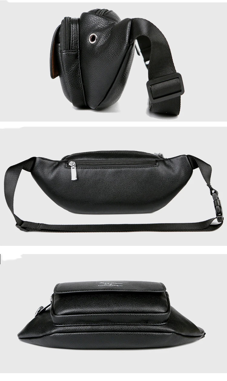Luxury Brand Leather Waist Bag