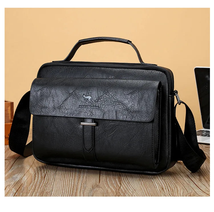 Luxury Brand Men's PU Leather Crossbody Bag
