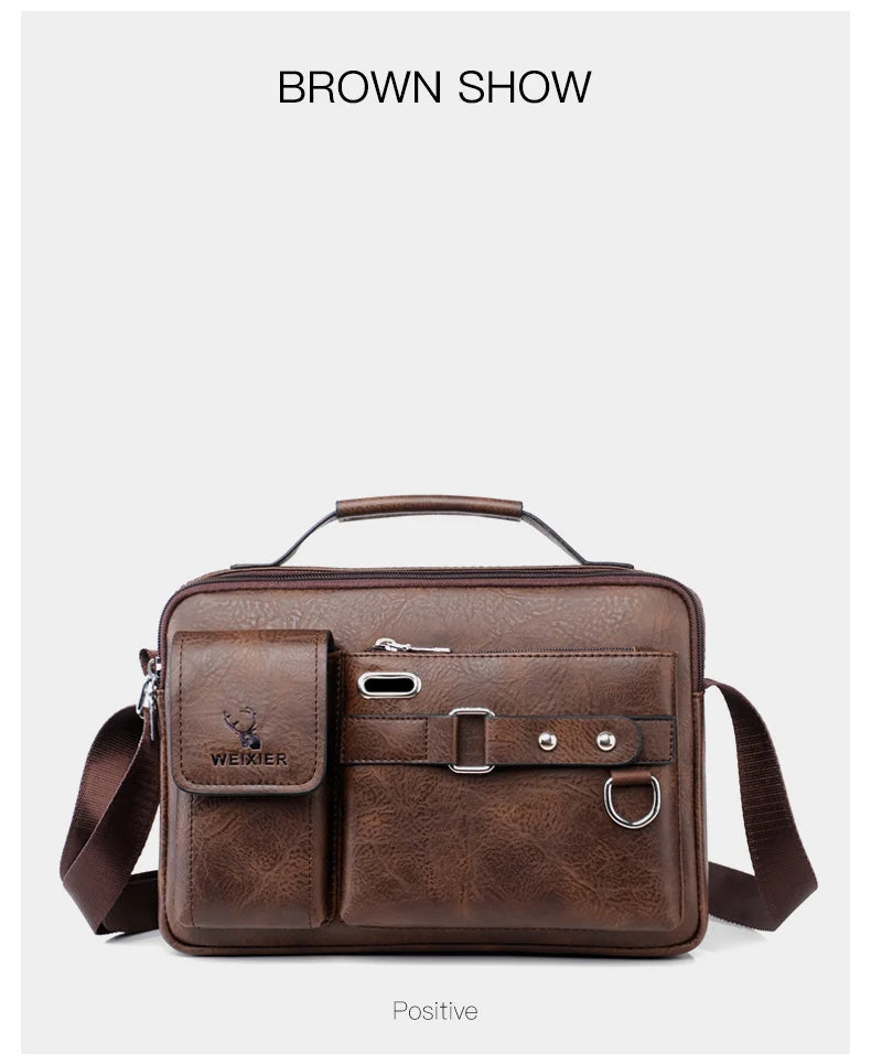 Men's PU Leather Messenger Bag