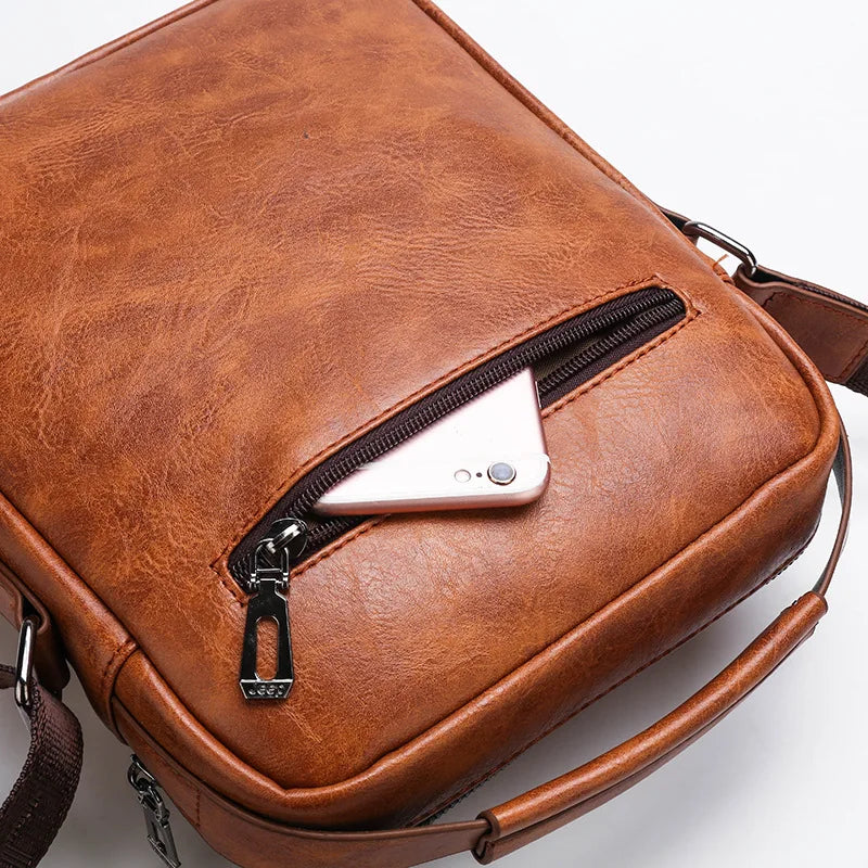 Men's PU Leather Crossbody Bag