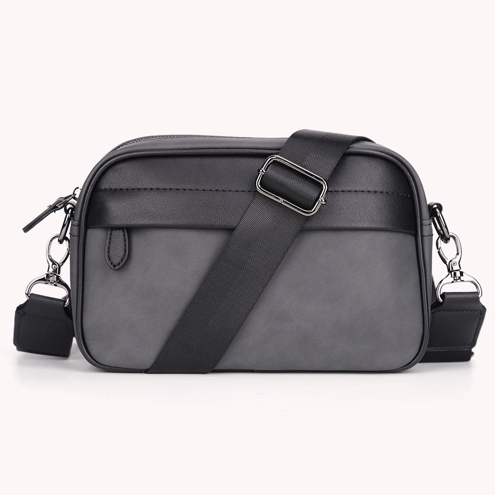 PU Leather Square Plaid Crossbody Bag