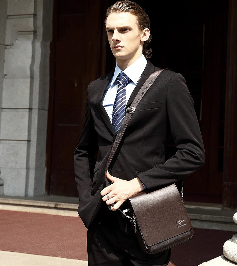Luxury Vintage Leather Messenger Bag