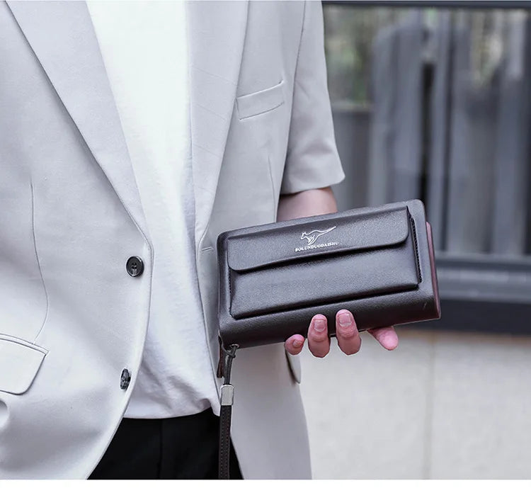 KANGAROO Brand Leather Clutch Wallet