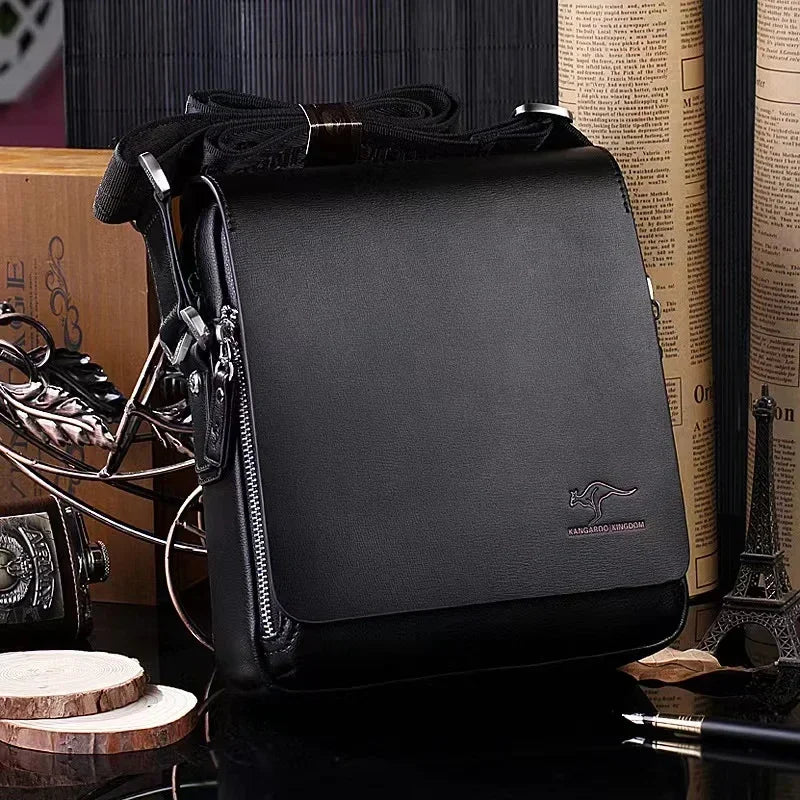 Luxury Vintage Leather Messenger Bag
