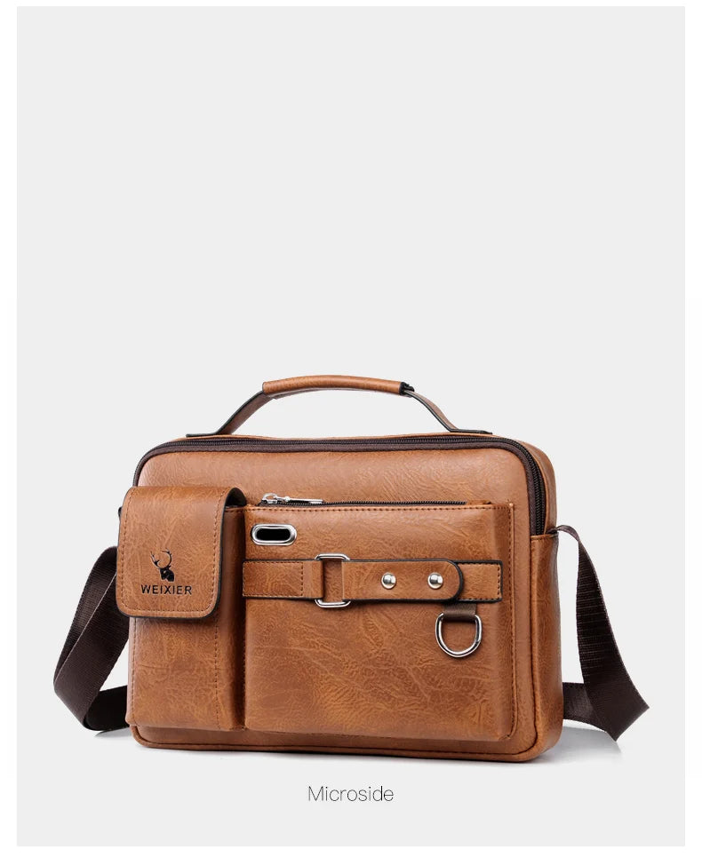 Men's PU Leather Messenger Bag