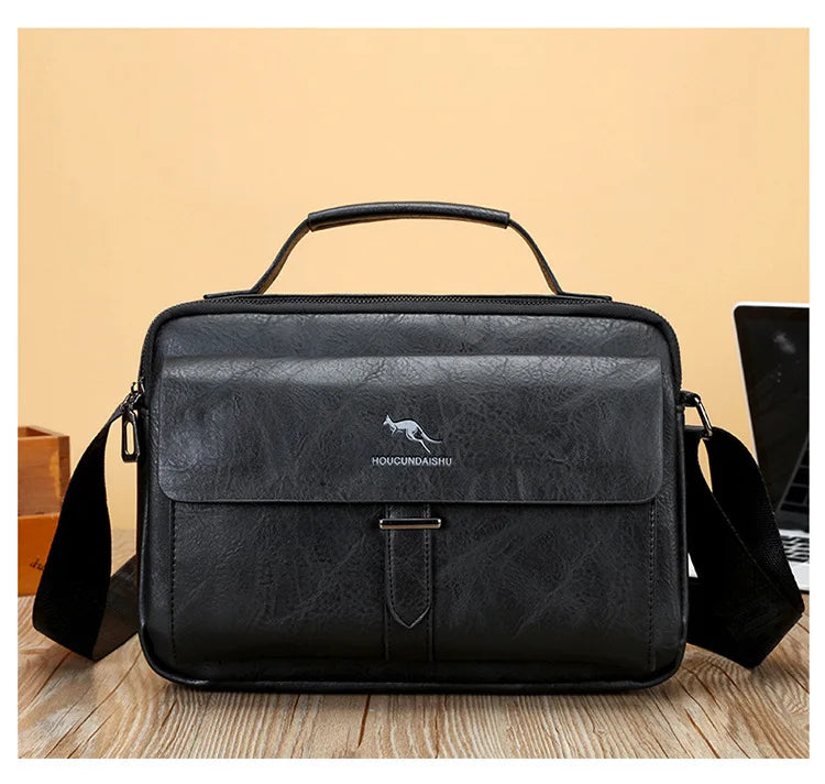 Luxury Brand Men's PU Leather Crossbody Bag