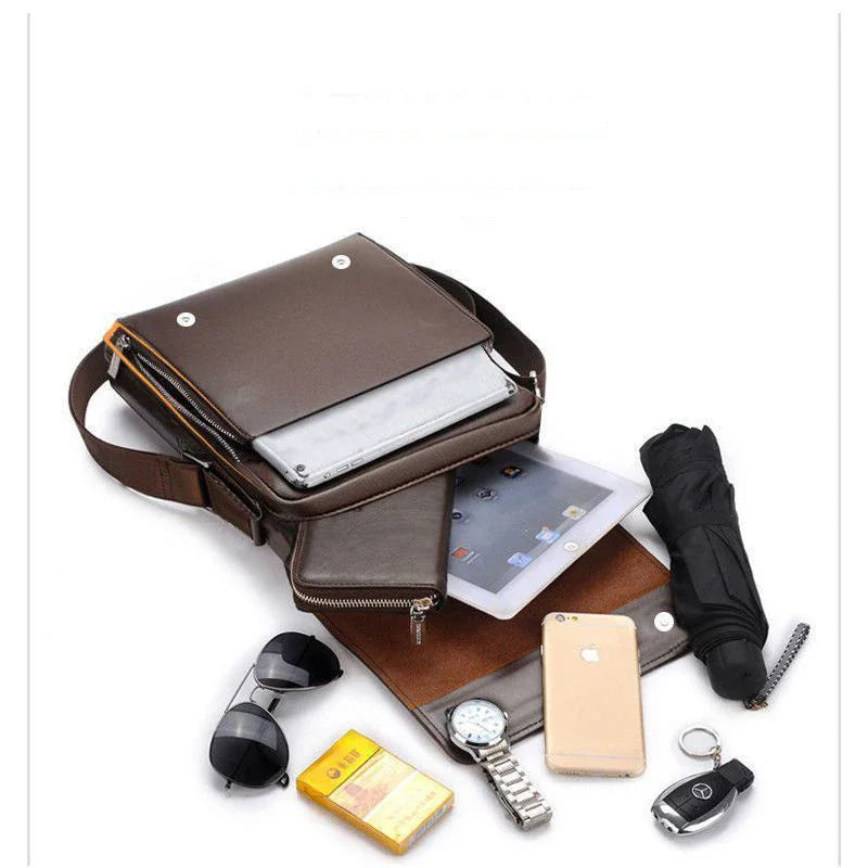 Luxury Vintage Leather Messenger Bag