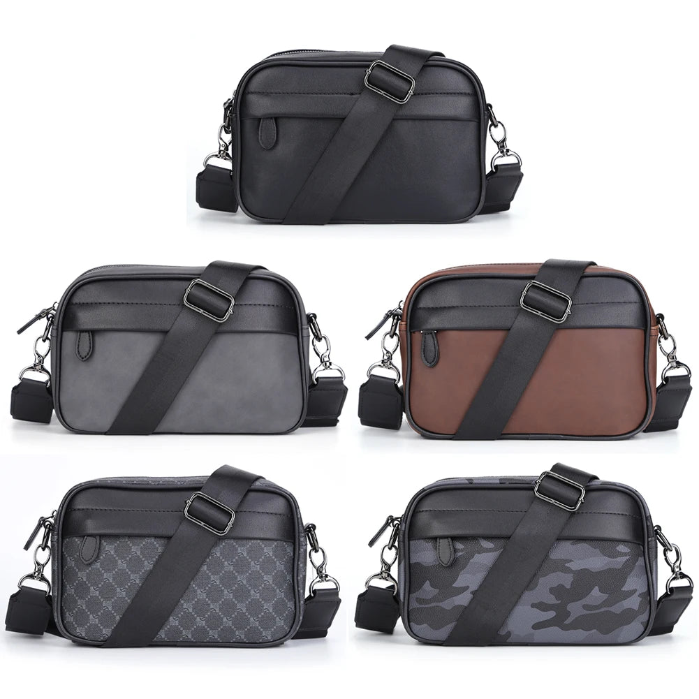 PU Leather Square Plaid Crossbody Bag